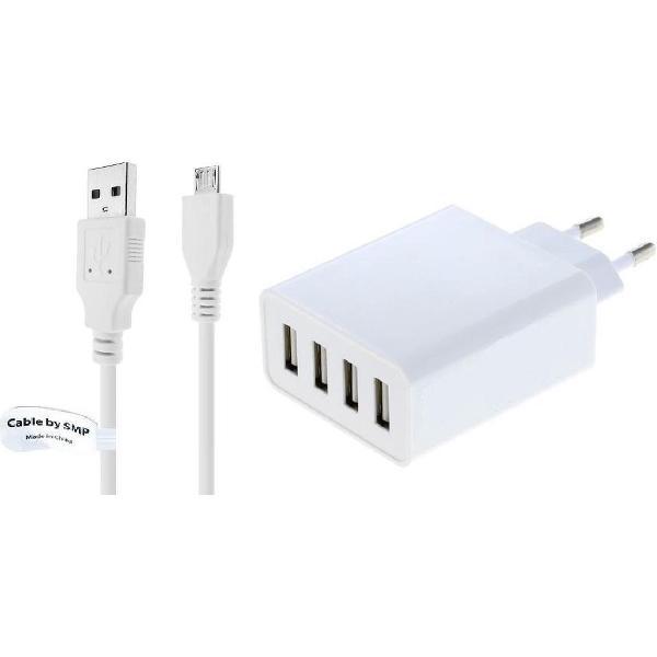 4,8A oplader en laadkabel. 0,8 m Oplaadsnoer met adapter stekker Past ook op Lenovo C2, Phab2+ Plus, Phab2, Phab2 Pro, ZUK Z2, Vibe C, Vibe K5+ Plus, VibeK5