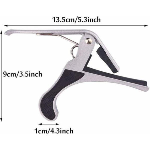 Capo - Guitar - Electric - Akoestic - Aluminium - Zilver