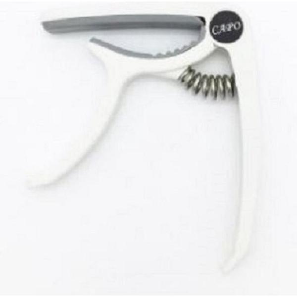 Gitaar Capodaster - Capo - Guitar - Elektrisch - Akoestisch - Kunststof - Wit