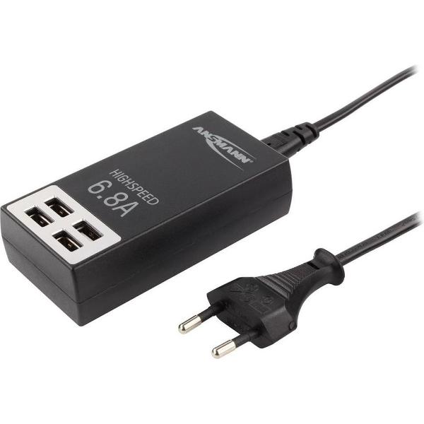 Ansmann High Speed USB lader 6.8A 4xUSB port 1001-0032