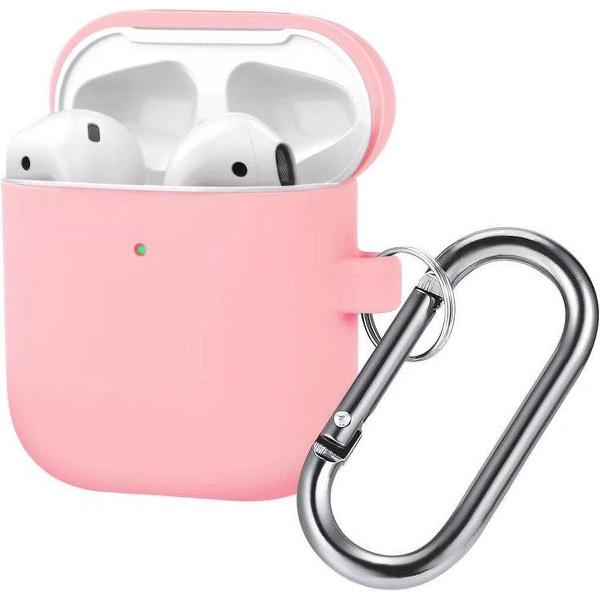 AirPods Hoesje - Siliconen Case - Airpods 1/2 Hoesje - Roze - Pink