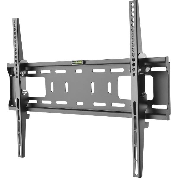 Deltaco ARM-1154, Universele Muurbeugel, monitor of TV, Tv-beugel, 37 t/m 70 inch, max. 50kg, wandbeugel, VESA, gebogen tv, aansluiting beugel vast, met waterpas – zwart