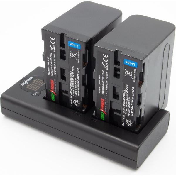 ChiliPower NP-F970 Sony USB Duo Kit - Camera accu set