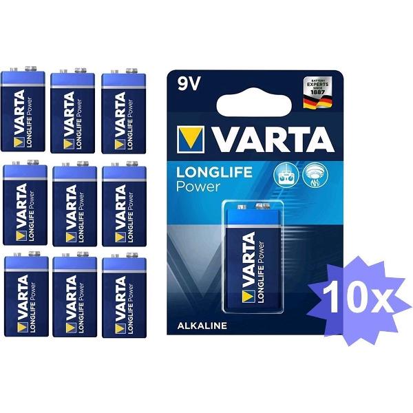 Varta - Batterij - Blok E - High Energy Alkaline - 9 Volt - 10 stuks