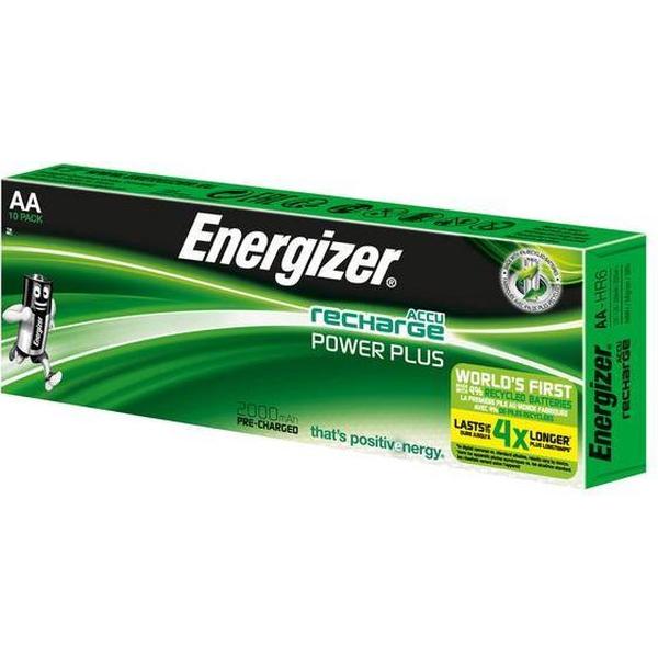 Energizer Oplaadbare Power Plus batterijen AA / NH15 2000 mAh, blisterverpakking van 10 opgeladen batterijen (pak 10 stuks)