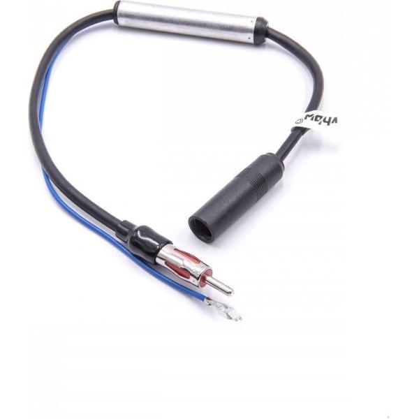 VHBW DIN (m) - DIN (v) auto antenne adapter met fantoomvoeding - 0,35 meter