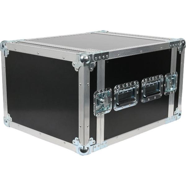 Je 19 inch apparatuur, zoals versterkers, microfoonsystemen en effect-apparatuur kun je veilig vervoeren in deze flightcase. Het voor- en achterpaneel zijn afneembaar, zodat je eenvoudig bij alle aansluitingen kunt.