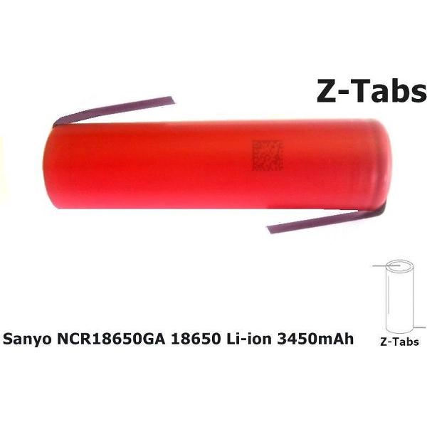 1 Stuk - Z-Soldeerlippen - Sanyo NCR18650GA 18650 Li-ion 3500mAh