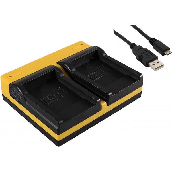 USB Dual Charger voor Panasonic DMW-BLF19 / BLF19 Camera Accu / Compacte USB Accu Oplader
