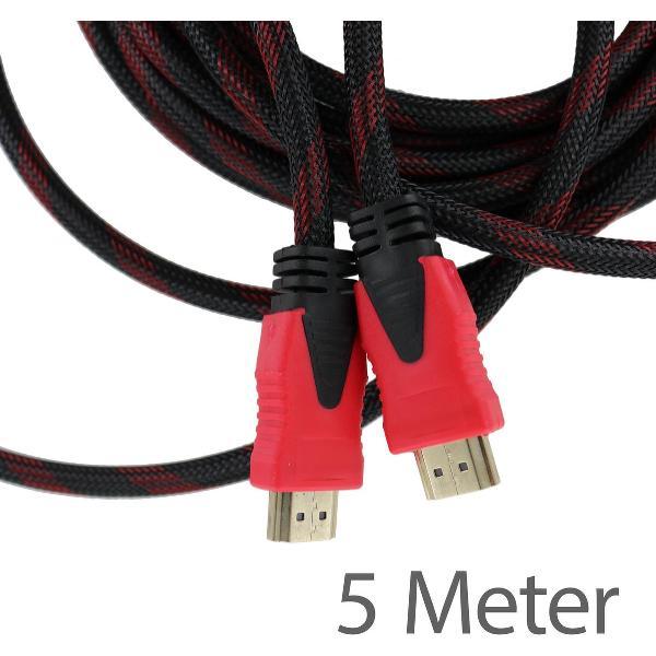 HDMI naar HDMI Kabel 5 Meter (Male -> Male) - HDMI 1.4 - Geschikt voor 4K @ 60Hz - Zwart