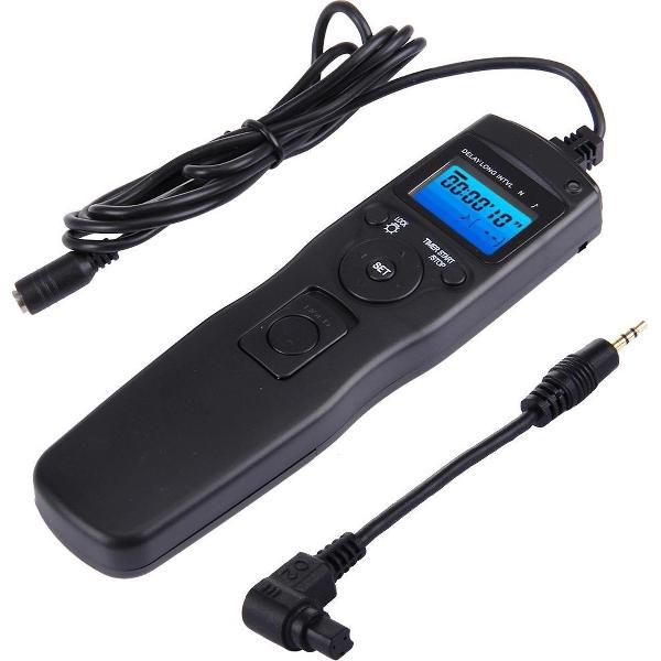 RST-7002 Tijdinterval LCD-scherm Intervalmeter Ontspanknop Digitale timer Afstandsbediening met C8-kabel voor CANON 1D / 1DS / 50D / 40D / 30D / 20D / 10D / 5D / 5D / 7D Camera (zwart)