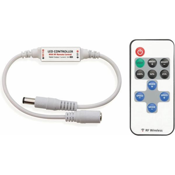 MINI LED-DIMMER - 1 KANAAL - MET RF-AFSTANDSBEDIENING