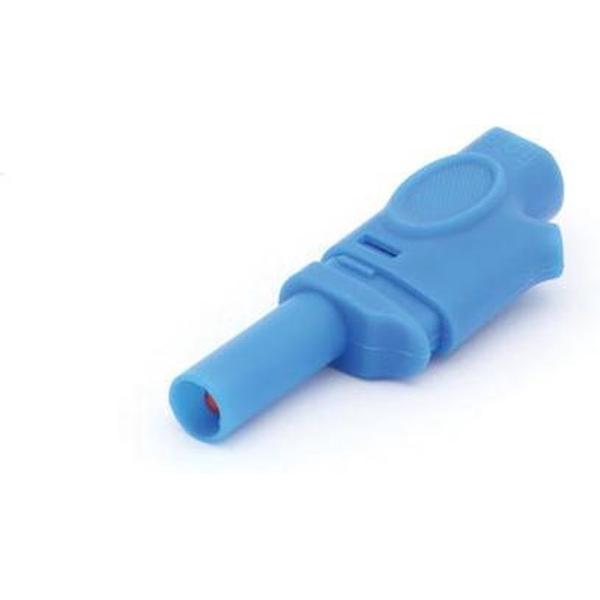 IEC1010 BANAANPLUG 4mm INSTEEKBAAR - BLAUW (CM21BL)