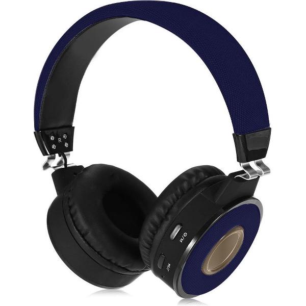 QY Bluetooth On-ear Draadloze Koptelefoon Z-18 - donkerblauw