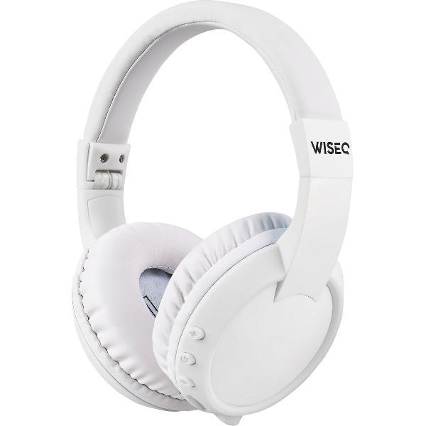 WISEQ koptelefoon kind - Onbreekbaar, volumebegrensd en draadloos met Bluetooth 5.0 - Wit