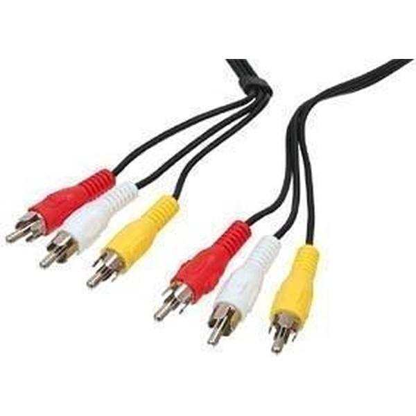 Tulp Audio Video Kabel 5 meter M-M - Zwart