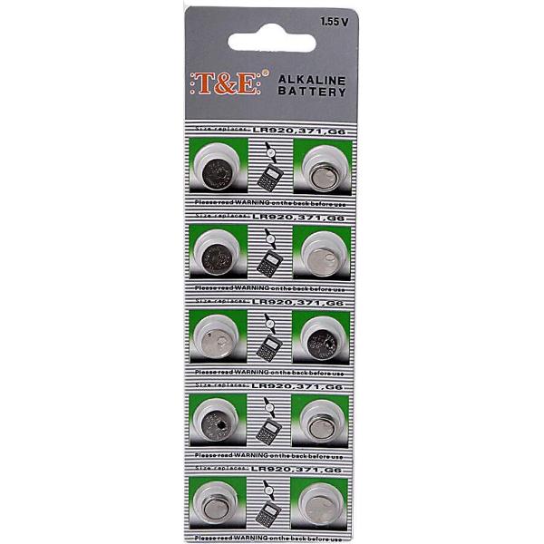 T&E knoopcel batterij Alkaline LR920 - Blister 10