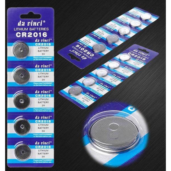 Da Vinci knoopcel batterij Lithium CR2016 - Blister 5