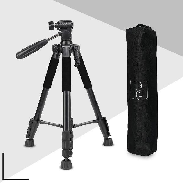 Picca Camera statief voor spiegelreflexcamera - tripod – 145 cm - Zwart