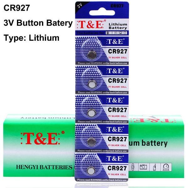 5 Stuks - T & E CR927 Knoopcel Batterijen - Lithium - Silver Cell - 3 V