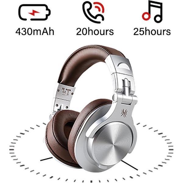 OneOdio A70 Wireless - Draadloos - Bluetooth 5.0 - Wireless - headphone - Ingebouwde Mic - Over-ear koptelefoon - hoofdtelefoon - dj set - kop telefoon - professionele koptelefoon - muziek studio - dj set mengpaneel - dj Headphones - headset