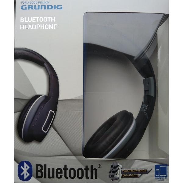 Grundig bluetooth koptelefoon opvouwbaar stereosound oplaadbaar zwart