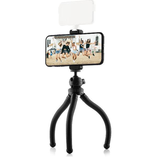 Flexibel statief met extra stevige poten – met premium telefoonhouder