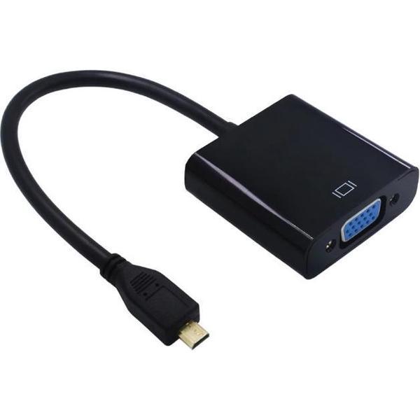 Dolphix Micro HDMI naar VGA adapter / zwart - 0,15 meter
