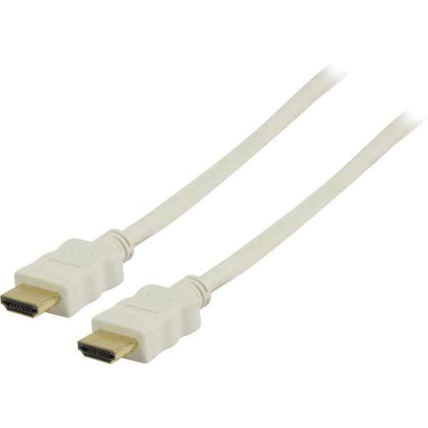 Transmedia HDMI kabel - versie 1.4 (4K 30Hz) / wit - 1 meter