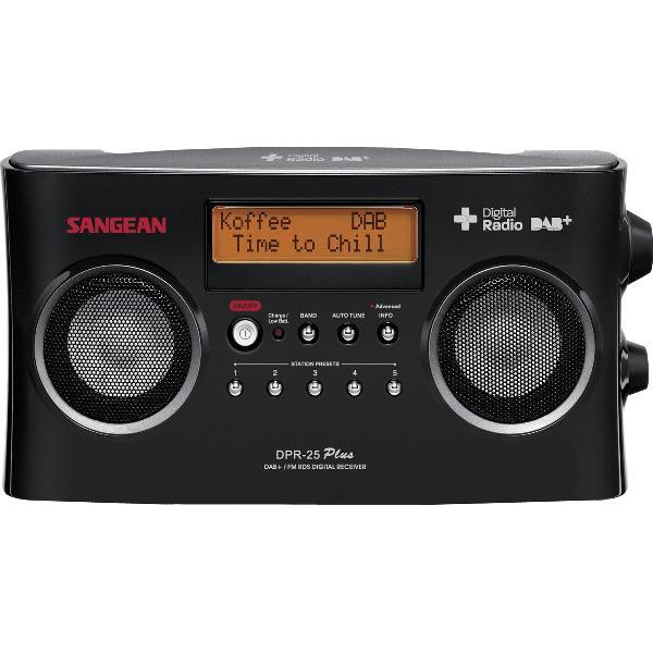 Sangean DPR-25 - Draagbare radio met DAB+ - Zwart