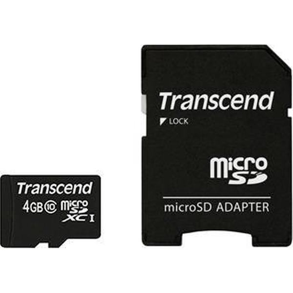 Transcend 4GB Micro SDHC Class 10 + adapter
