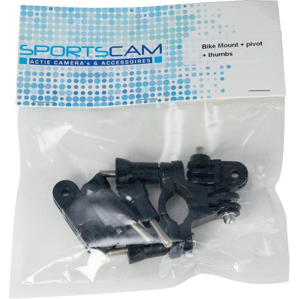 SportsCam Fiets Mount + Pivot en thumbscrews