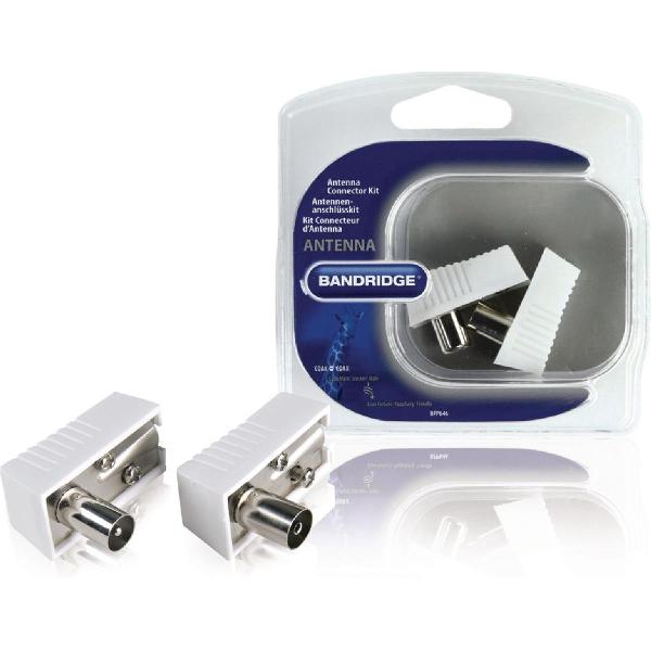 Bandridge BPP646 Coaxconnector Male + Female Wit
