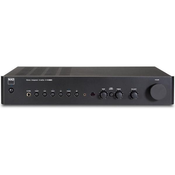 NAD C 316BEE V2 Geïntegreerde stereo versterker - 2x 40W - Zwart