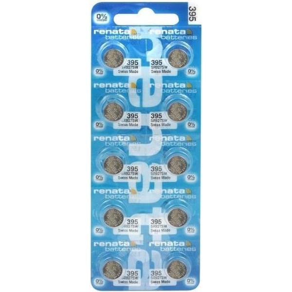 Renata 395 / SR 927 SW / G7 Low Drain knoopcel batterij - 1 Blister - (10 stuks)