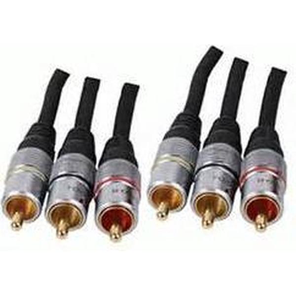 High-End Audio/Video kabel: 3RCA - 3RCA Lengte 5m