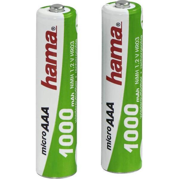 Hama 2 x NiMH, AAA (Micro–HR03) batterijen