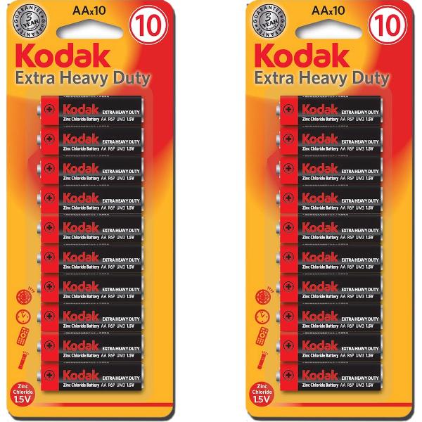 Kodak AAA Batterijen Extra Heavy Duty Goede kwaliteit Batterijen - Mini Penlite - 20 Stuks