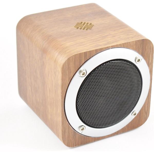 Houten Bluetooth Speaker 10W - Met FM Radio - Ingebouwde accu - 10 x 10 x 10 cm