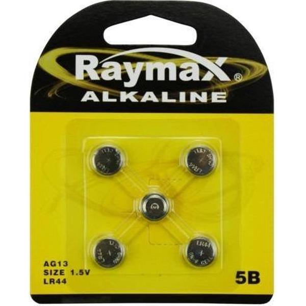 Raymax Lithium 1,5V knoopcel AG13 - 5 Stuks