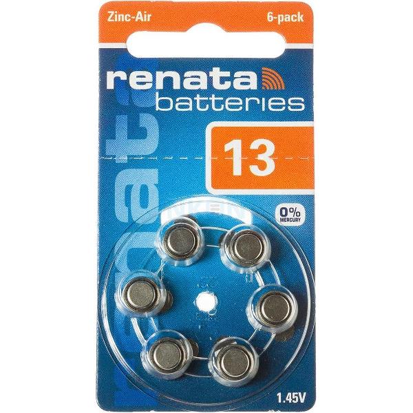 Blister met 6 Stuks - Renata ZA 13 1.45V Gehoorapparaat batterijen