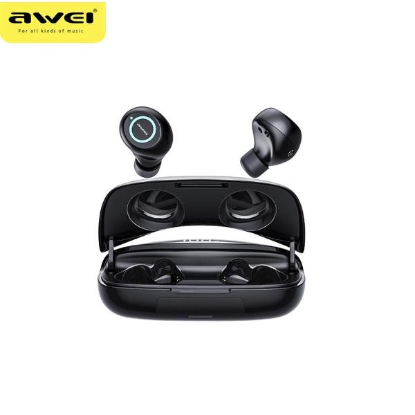 Awei T19 Tws - Bluetooth 5.0 - Led Display - Super Bass Stereo Oordopjes - Noise Cancelling - Waterdicht IPX5 Met Dual Mic Voor gaming en sport