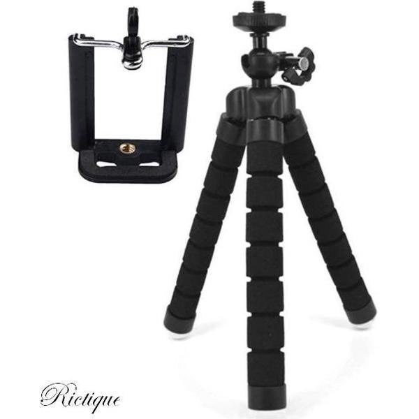 Telefoonhouder - Statief - Flexibel Octopus – Zwart – Hardplastic