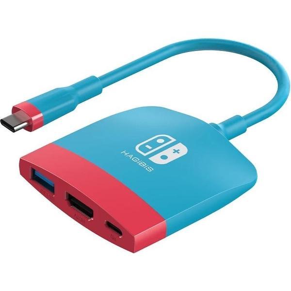Ballinger - Hagibis - 3 in 1 - Switch type-C - USB-C voor Nintendo Switch - USB 3.0 - HDMI - PD - Nintendo Dock - Docking station tv - Macbook pro/air - Type C tablets en mobiele telefoon - Makkelijk draagbaar