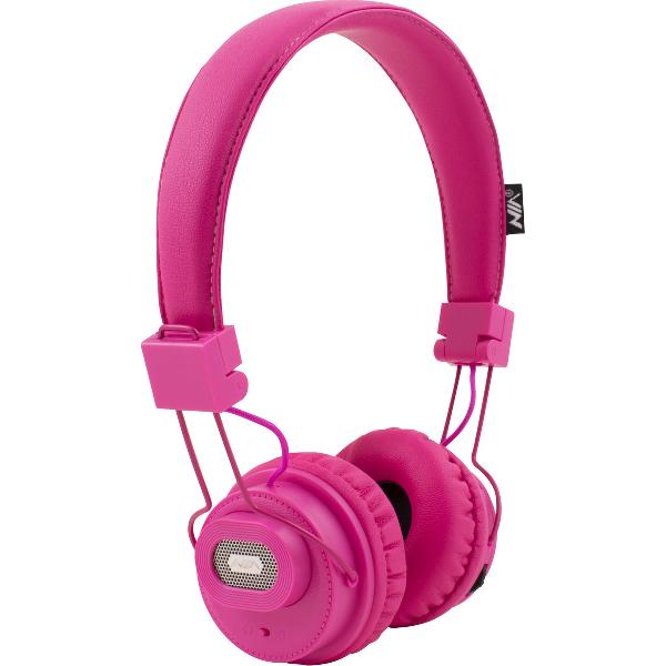 Point of View - Multifunctionele Bluetooth draadloze koptelefoon met ingebouwde Micro SD kaartlezer (roze)