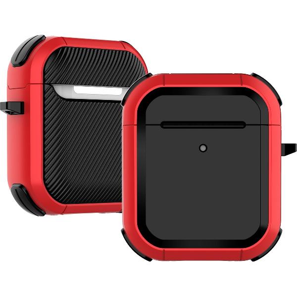 Airpods Hoesje – Armor Hard Case – Rood