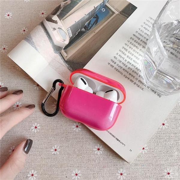 Airpods pro hoesje - Roze - Transparant - case