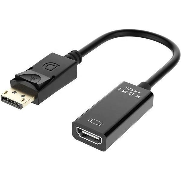 NÖRDIC DPHM-101 DisplayPort naar HDMI adapter, 4K 30Hz, Zwart