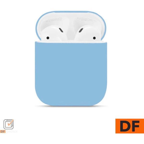 Airpods Siliconen Beschermhoes - Mat Turqois | Airpods 1 / 2