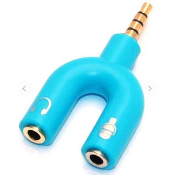 Headsetadapter blauw DKT-AHS001